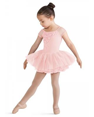 Παιδικά φορέματα μπαλέτου BLOCH | Mesh Cap Sleeve Tutu Leotard CL8172