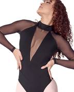 Long Sleeve Mesh Leotard