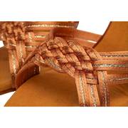 1178 Gold Shimmer Flare Heel