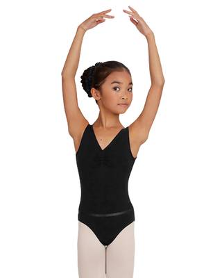 Tank & Halter Dance Leotards CAPEZIO | Girls  Tank Leo w/ Belt CAD201C