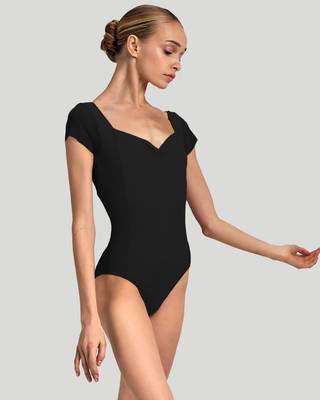 Sleeve Leotards GRISHKO | Effie Mesh Cap Sleeve Leotard DA2003/2MP