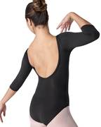 3/4 Sleeve Boatneck Leotard