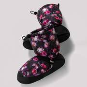 Adult Floral Print Warm Up Booties