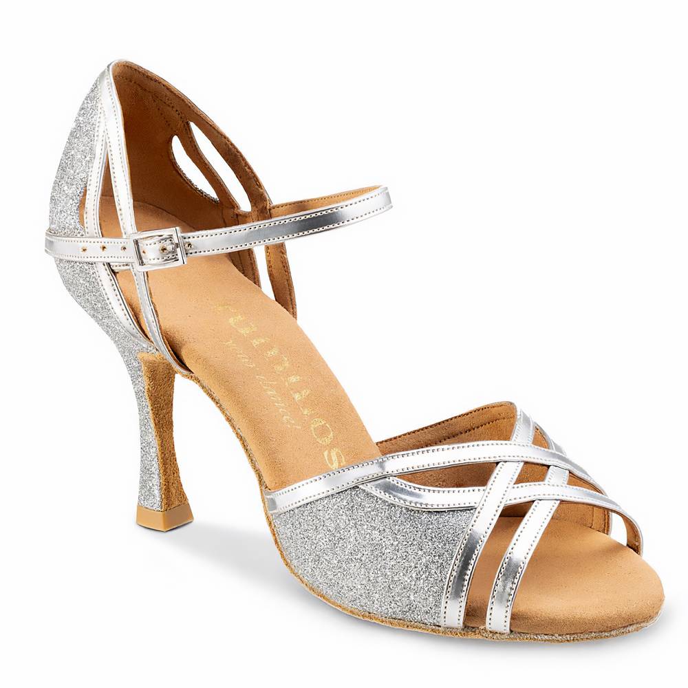 JUODVMP Vrouwen Ballroom Latin Dansschoenen Salsa Tango Wals Sociale Dansschoenen voor Dames Indoor Dansen Model CMJ516, Bruin 2 75 Heel M3517, 40.5 EU