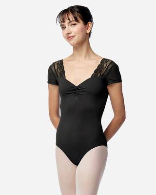 Kollu Dans Mayoları LULLI | Womens Short Sleeve Leotard Valeria LUF682