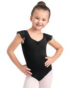 Girls Flutter Sleeve Princess Leotard