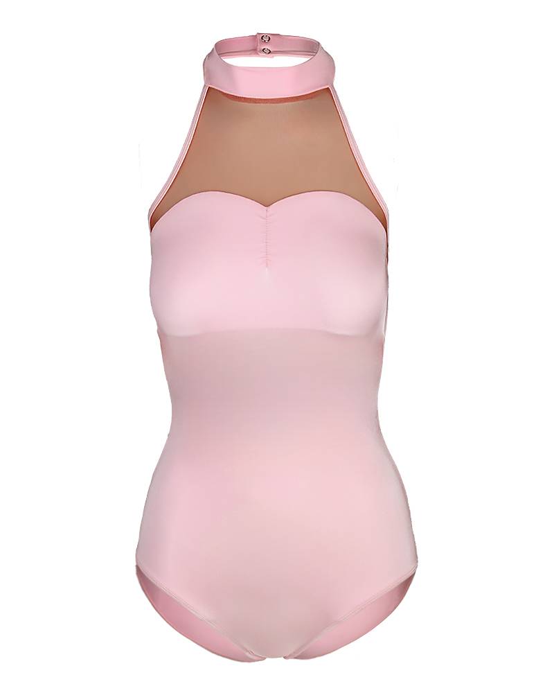 Solid Lycra Halter Binding Leotard main image 0