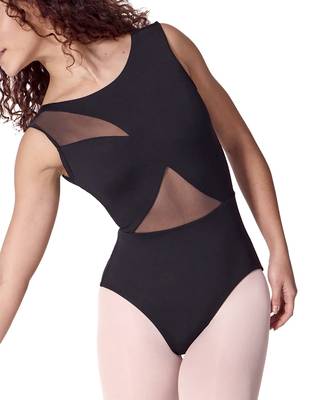 Tank & Halter Dance Leotards CAPEZIO | Asymmetrical Boat Neck Leotard EL106W