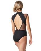 Lace Mesh Mock Neck Leotard Coretta
