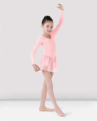 Girls Ballet Dresses BLOCH | Lng Slv Leo W/Shiffon Skirt CL5309pytqweqwe