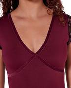 Ornate Romance Fascination Short Sleeve Mesh Leotard