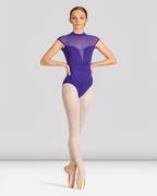 Mirella Celeste Cap Sleeve Printed Leotard