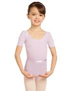 Child Short Slv Leotard W/Belt
