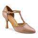 NUDE PATENT LEATHER & TAN NUBUCK