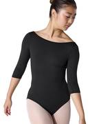 3/4 Sleeve Boatneck Leotard
