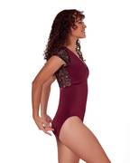 Ornate Romance Fascination Short Sleeve Mesh Leotard