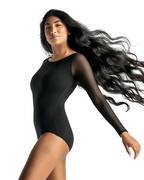 Meryl Strappy Back Long Sleeve Leotard