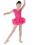 Heart Cut Out Cap Sleeve Tutu Dress