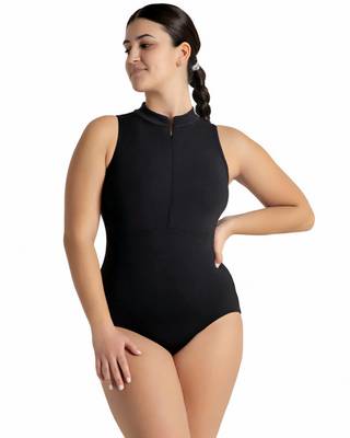Trikoi za Ples na Tanke i Halter Bretele CAPEZIO | Adults Spot on Zip Front Leotard 12002W