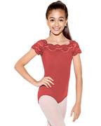 Child Cap Sleeve Lace Leotard Tilly