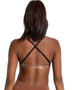 Deep Neck Clear Back Bra