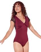 Ornate Romance Fascination Short Sleeve Mesh Leotard