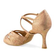 Women Latin Shoe Flower Fantasy Leather