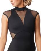 Lace Mesh Mock Neck Leotard Coretta