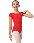 Child Cap Sleeve Lace Leotard Tilly