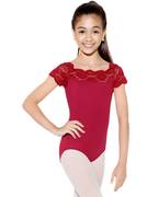 Child Cap Sleeve Lace Leotard Tilly